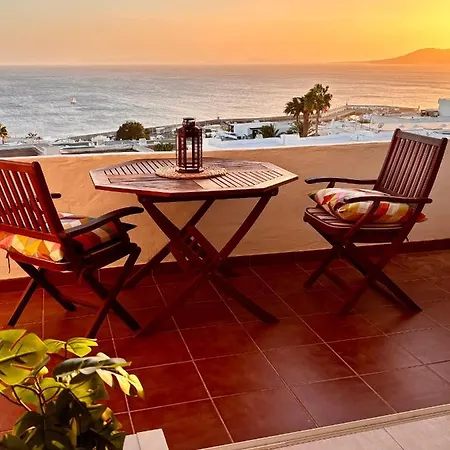 Daire Chao Volcano Sea View, Heated Pool, Ac Puerto del Carmen (Lanzarote)